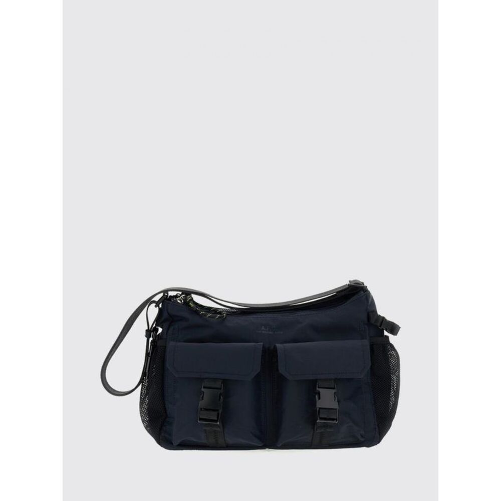 A.P.C. Men A.P.C. Utility Nylon Crossbody Bag With Patch Pocket And Carabiner
